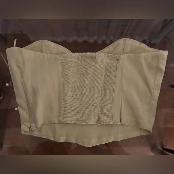 Yellow Satin Corset Tube Top - Picture 2 of 2